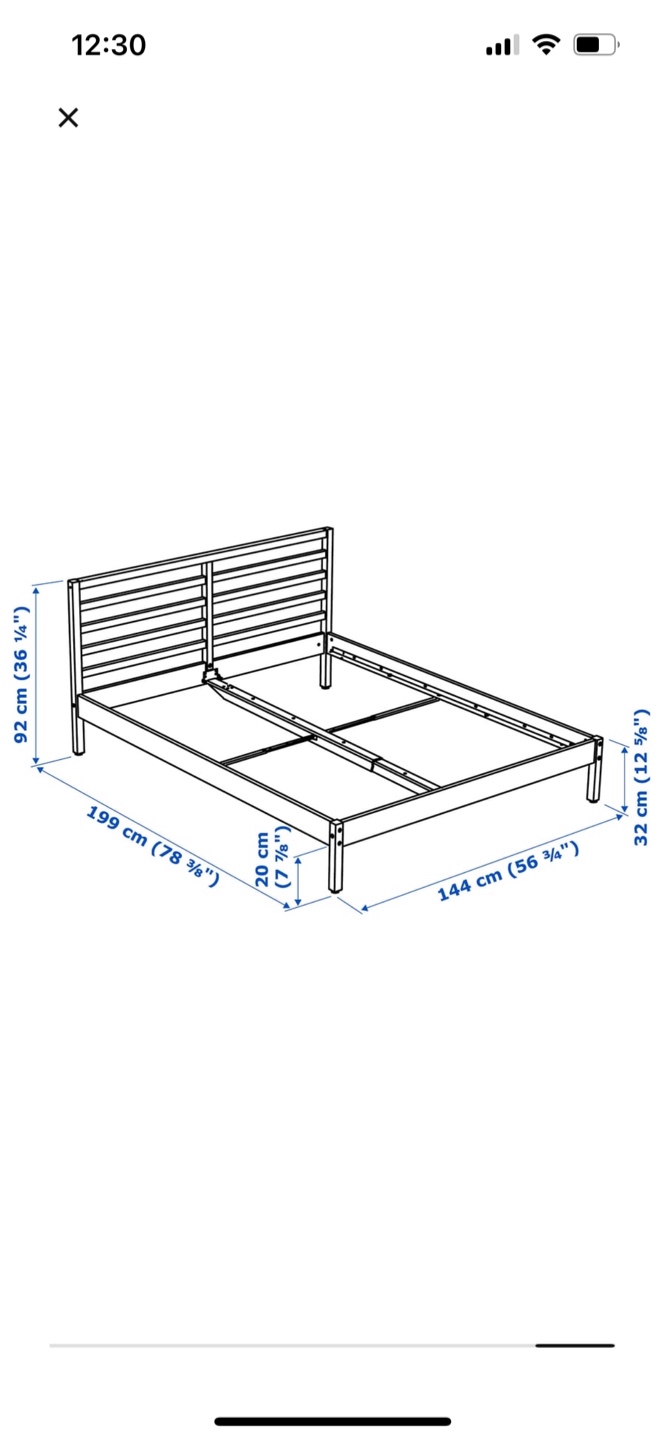 Full size bed frame - white - photo 3