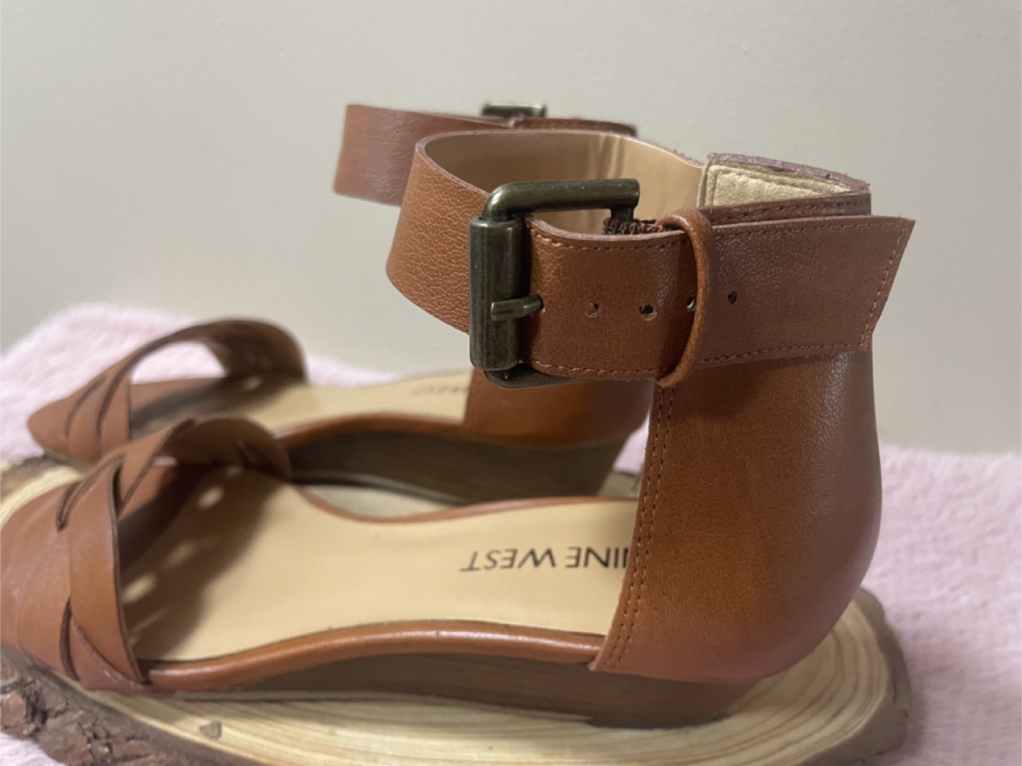 Nine West Brown Leather Ankle Strap Sandals - photo 3