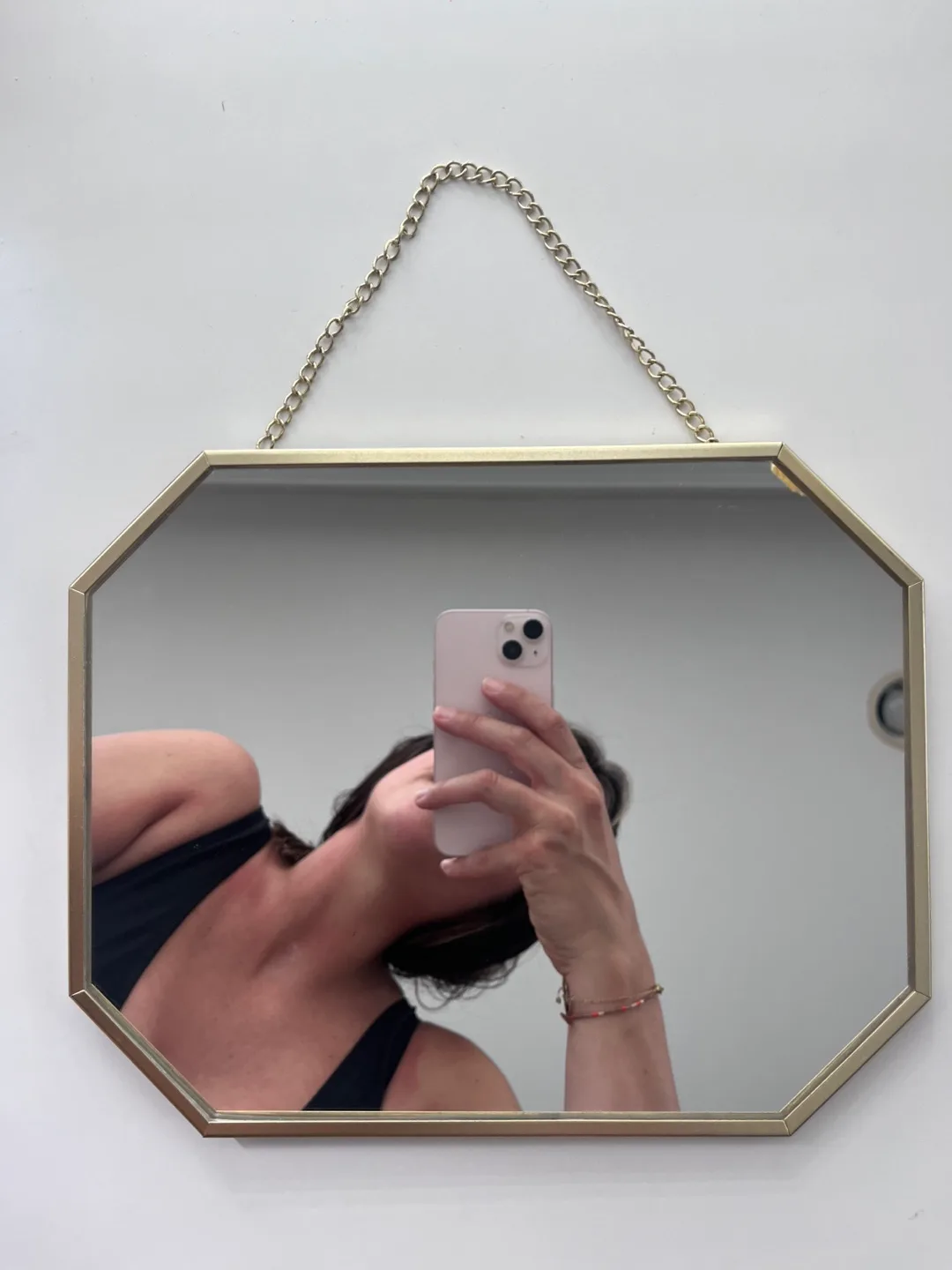 IKEA Octagon Wall Mirror with Chain thumbnail