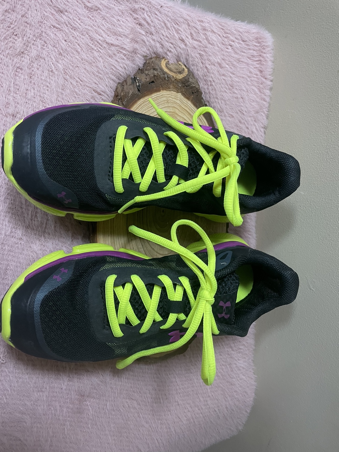Under Armour Running Shoes - Black, Purple, Yellow - photo 2