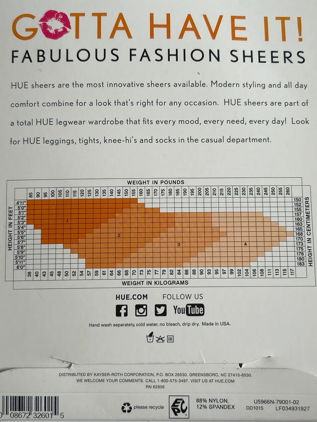 HUE Fabulous Fashion Sheers, Size 2, Black image indicator(3)