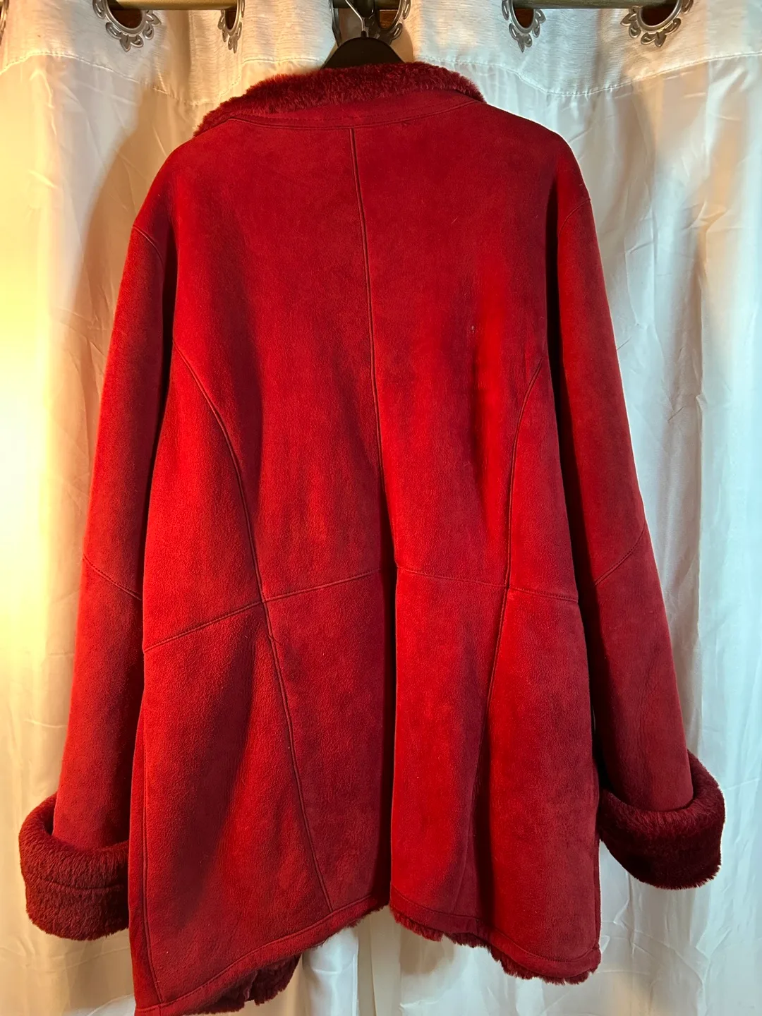 Danier Red Shearling Coat 🥕 image indicator(4)