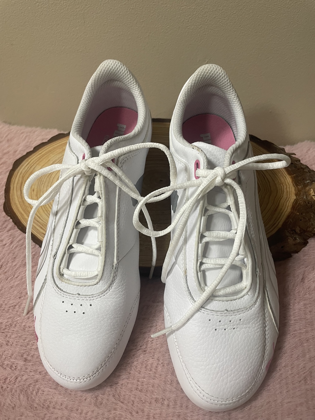 Puma White Leather Sneakers