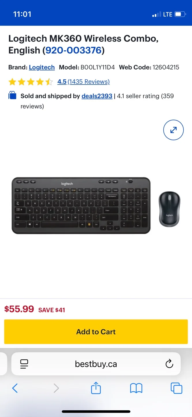 Logitech MK360 Wireless Keyboard & Mouse Combo - New image indicator(3)