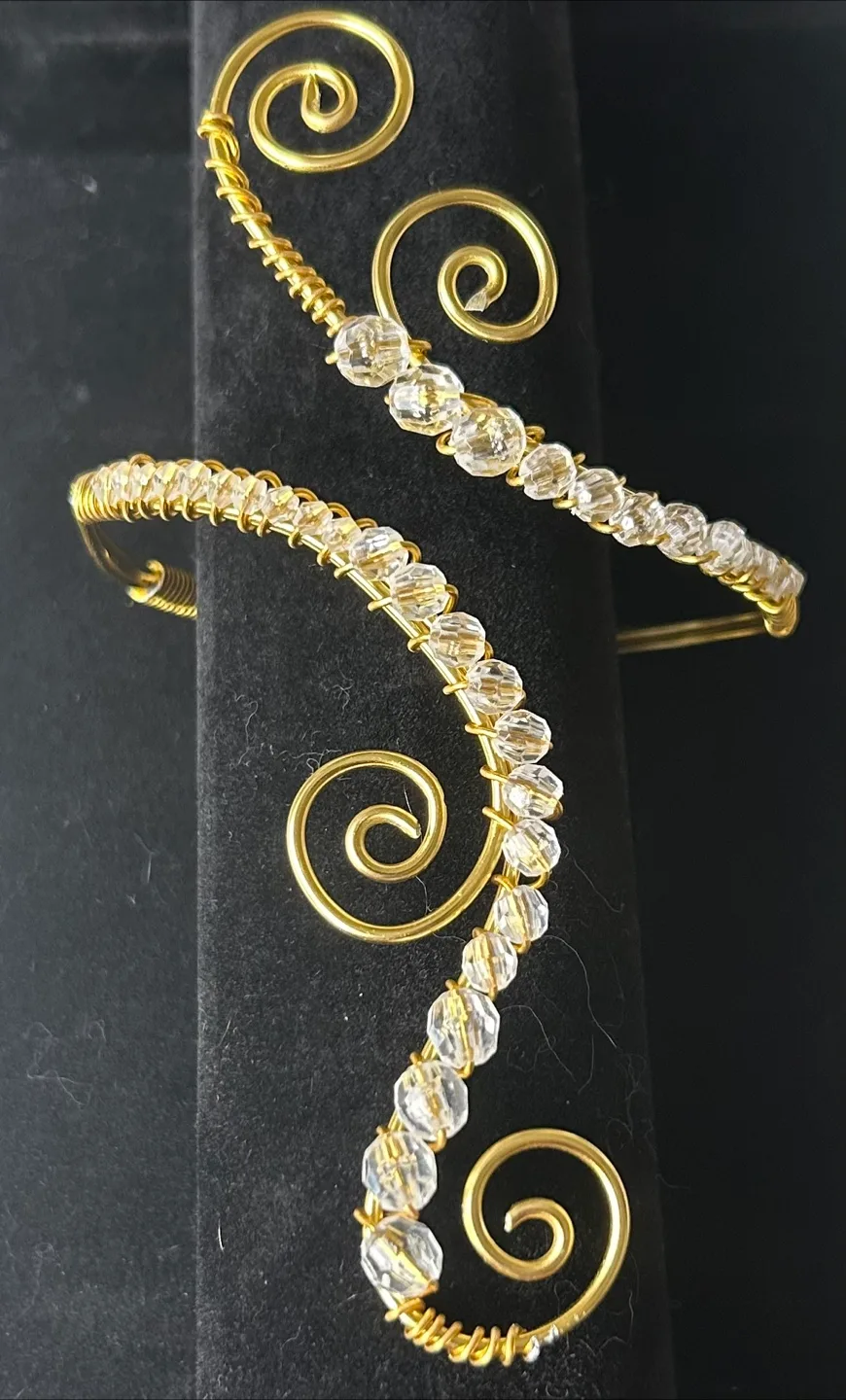 Handmade Gold Tone Upper Arm Cuff thumbnail