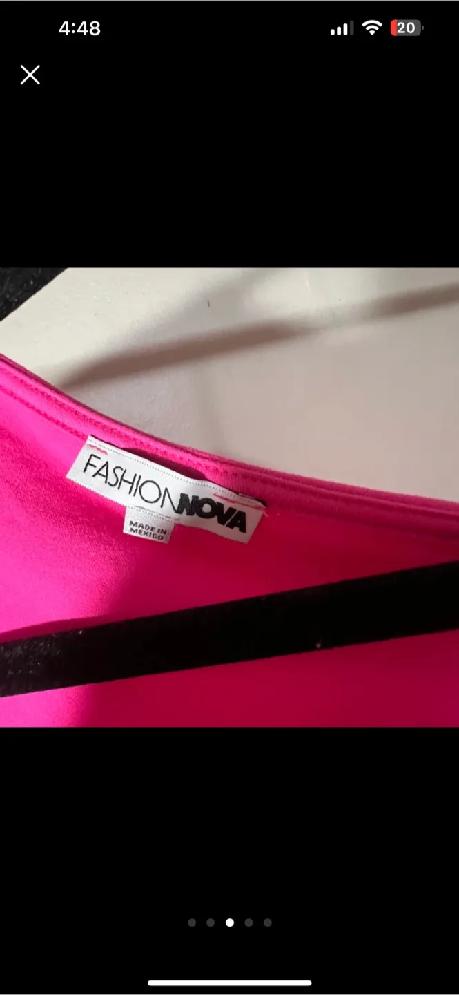 Fashion Nova Pink Ruched Dress - Size M image indicator(3)