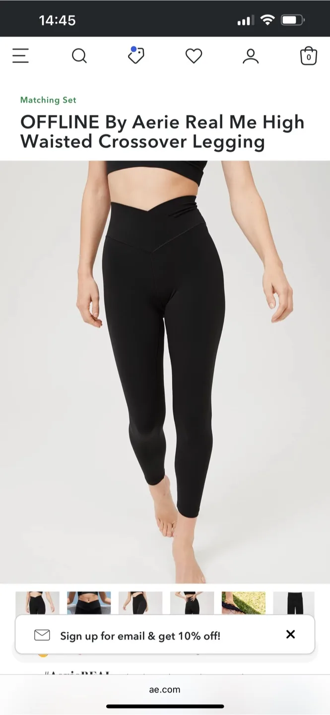OFFLINE By Aerie Real Me High Waisted Crossover Legging - small thumbnail