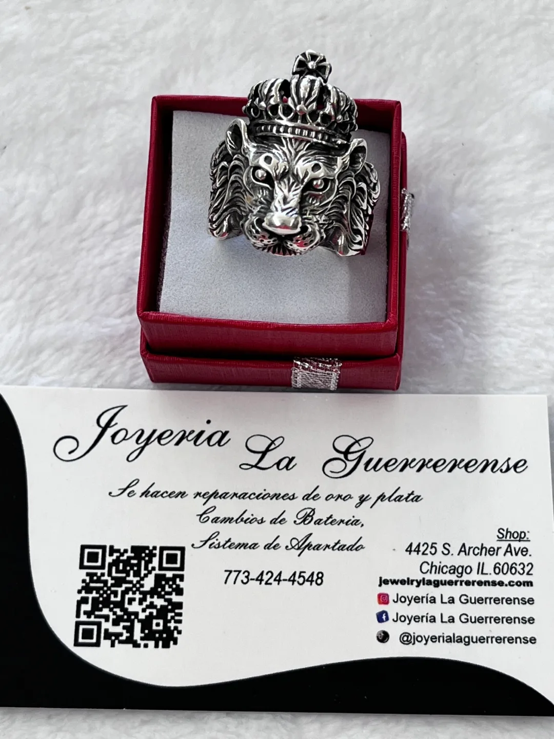 Joyería La Guerrerense Lion Head Ring image indicator(3)