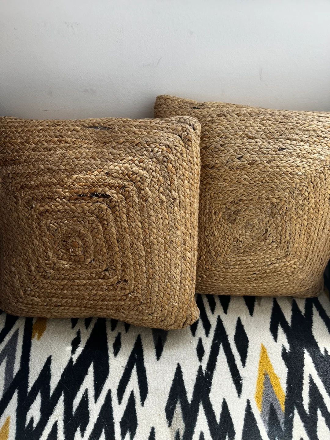 Jute Throw Pillows - Set of 2 thumbnail