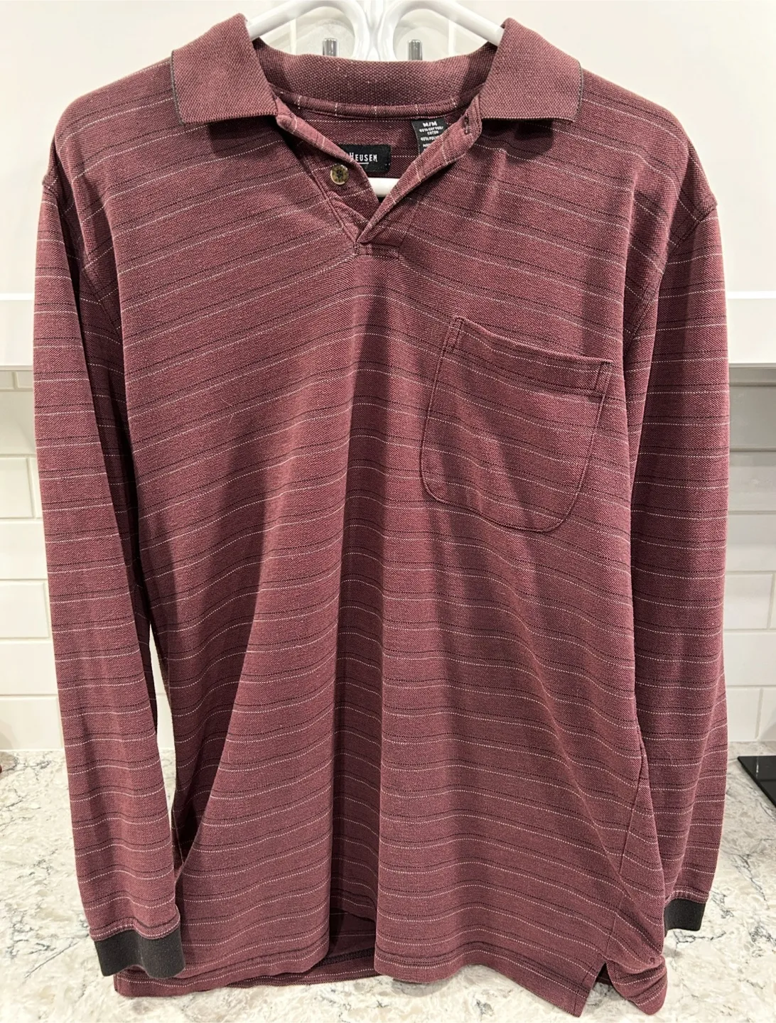 Men’s Long Sleeve Polo Shirt (VanHeusen) thumbnail