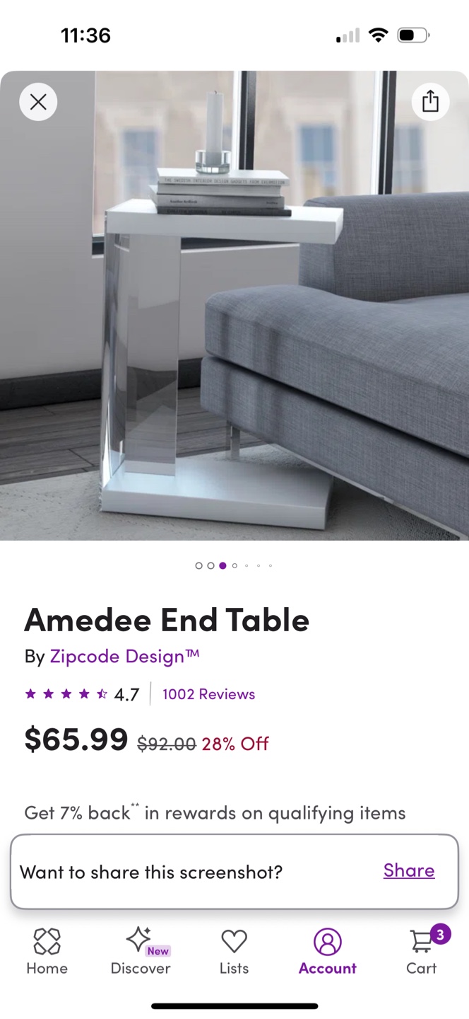 Zipcode Design Amedee End Table - photo 2