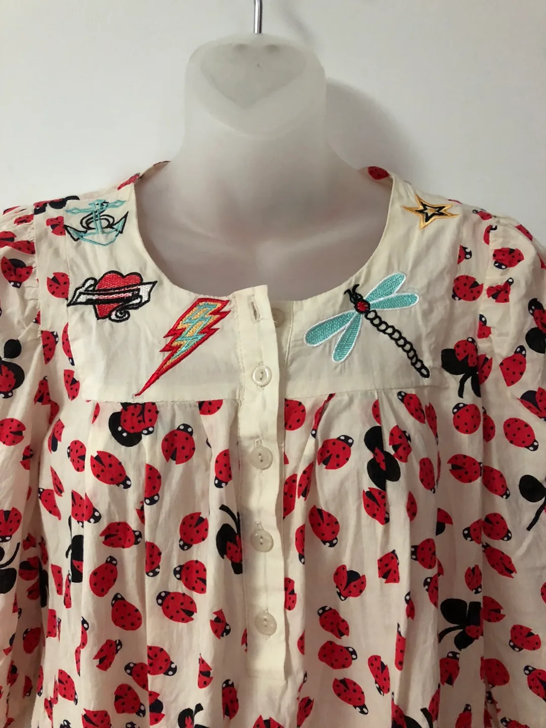 Fumbling Foe Ladybug with Embroidery Dress thumbnail