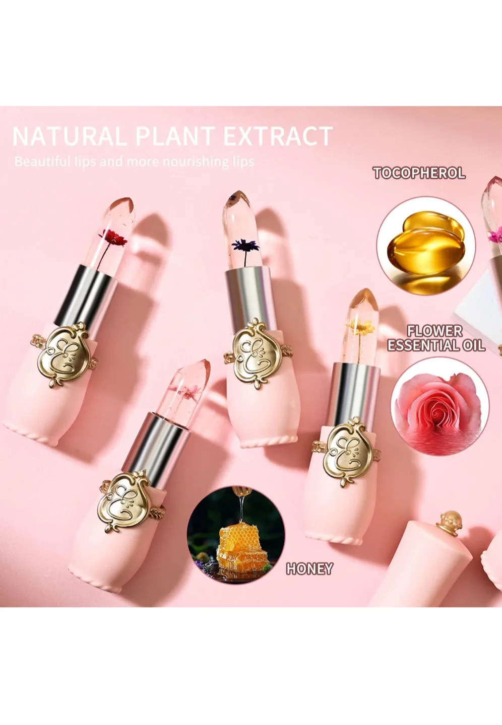 😍1 Color Changing Lipstick with a cute flower image indicator(5)