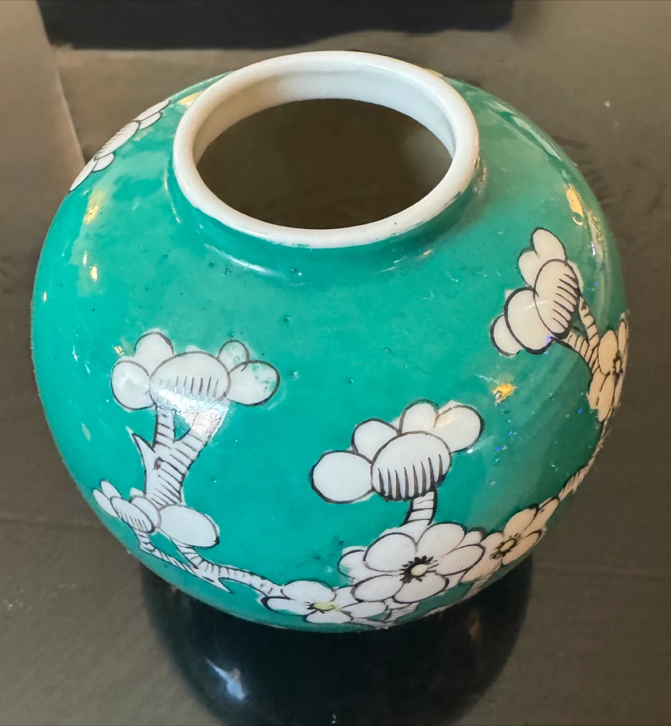 Japanese turquoise vase thumbnail