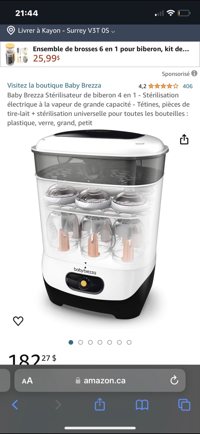 Baby Brezza 4-in-1 Baby Bottle Sterilizer