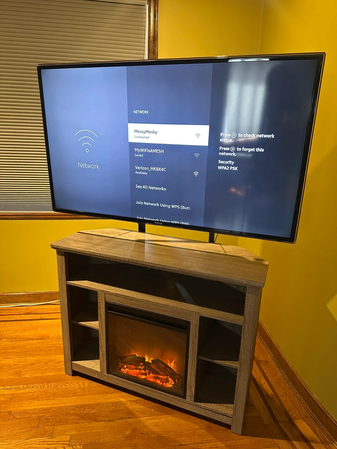 TV with fireplace  stand thumbnail
