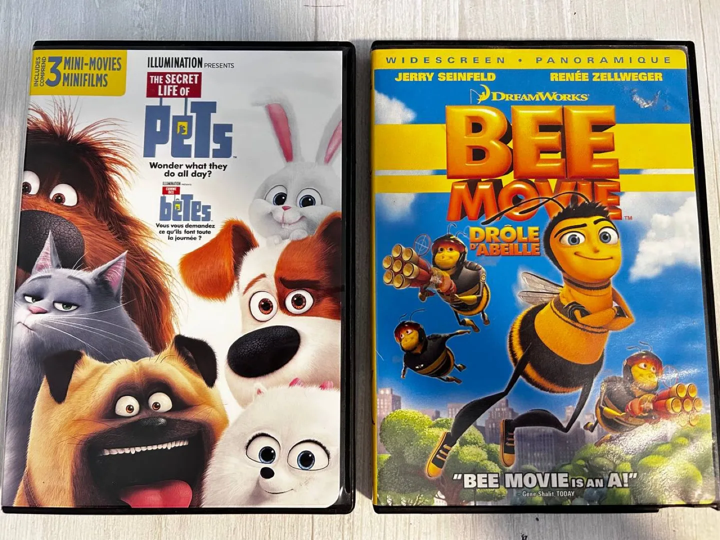 DVD Movies The Secret Life of Pets and Bee Movie thumbnail