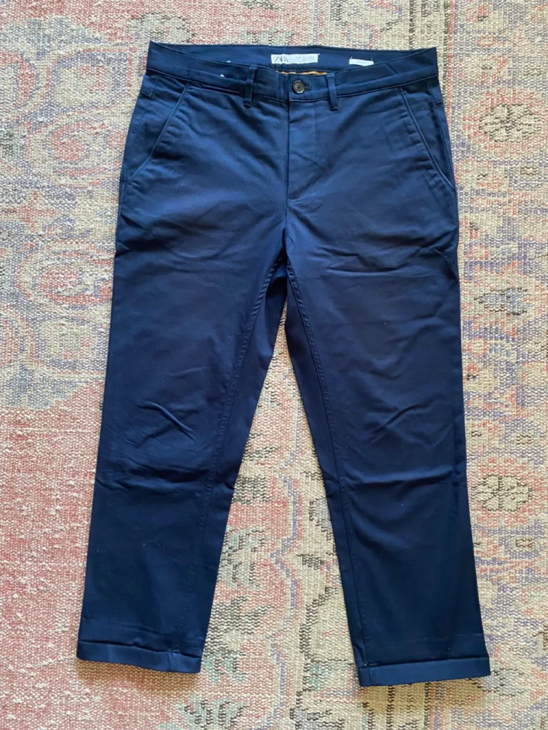 Zara Men's Blue Chinos, Size 31 thumbnail
