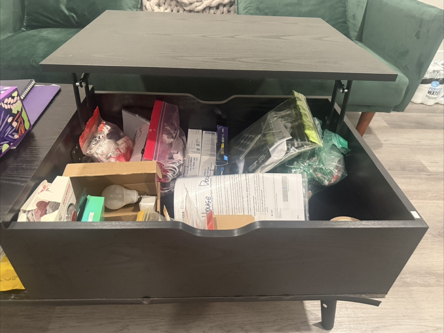 (Moving sale)Lift top Coffee Table with Storage - photo 4