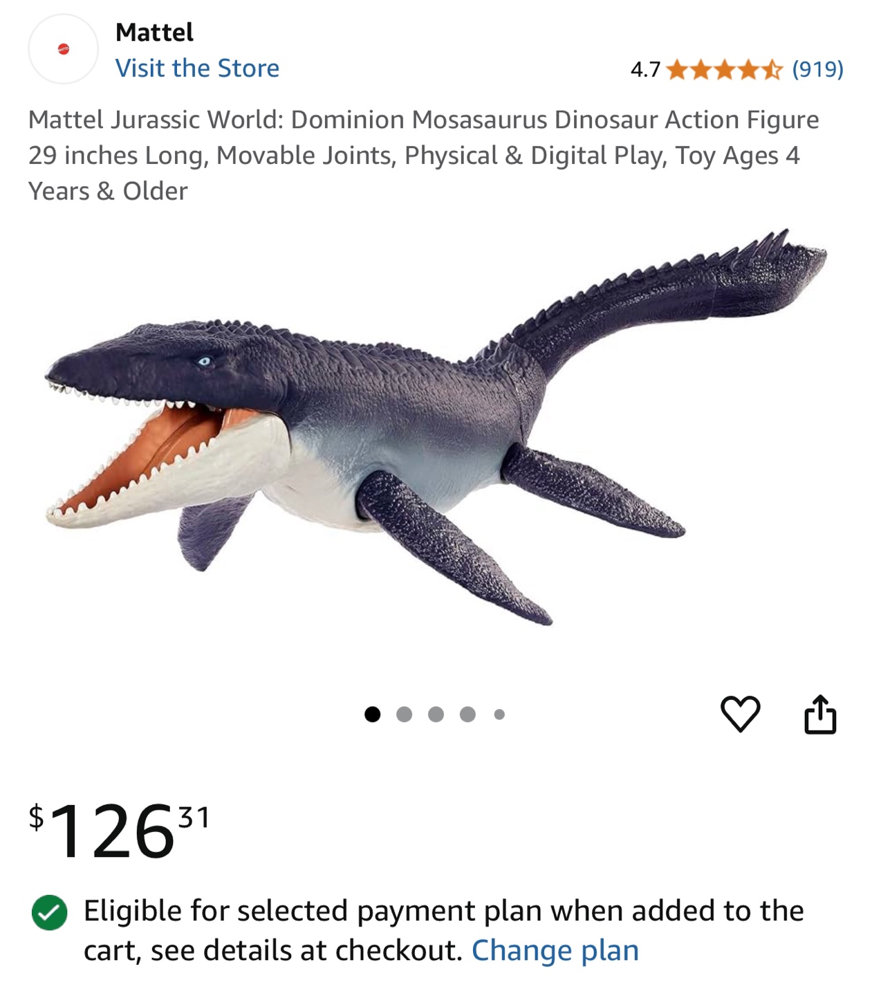 Jurassic World Mosasaurus Toy - photo 4