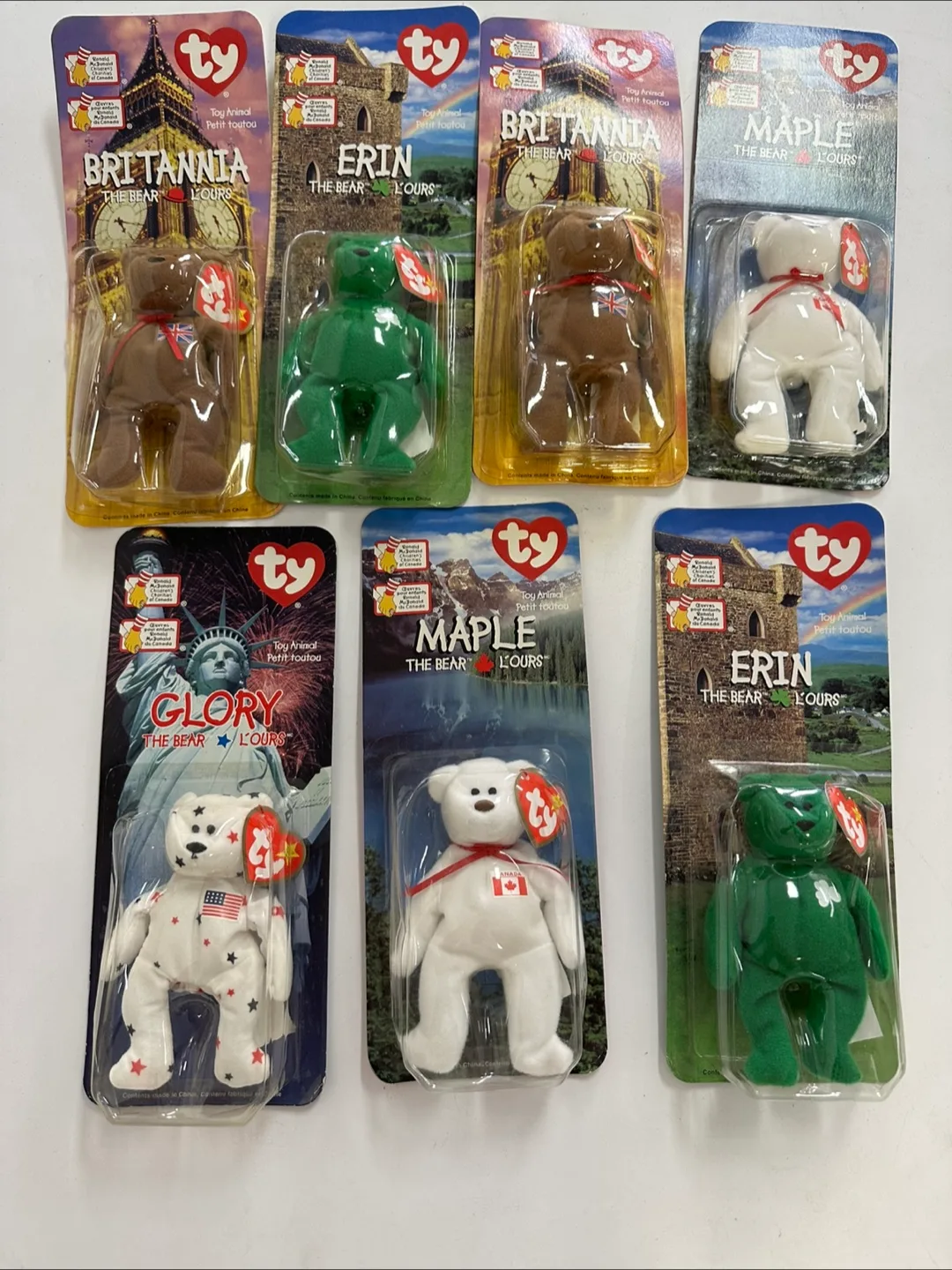Ty Beanie Babies - Britannia, Erin, Maple, Glory thumbnail