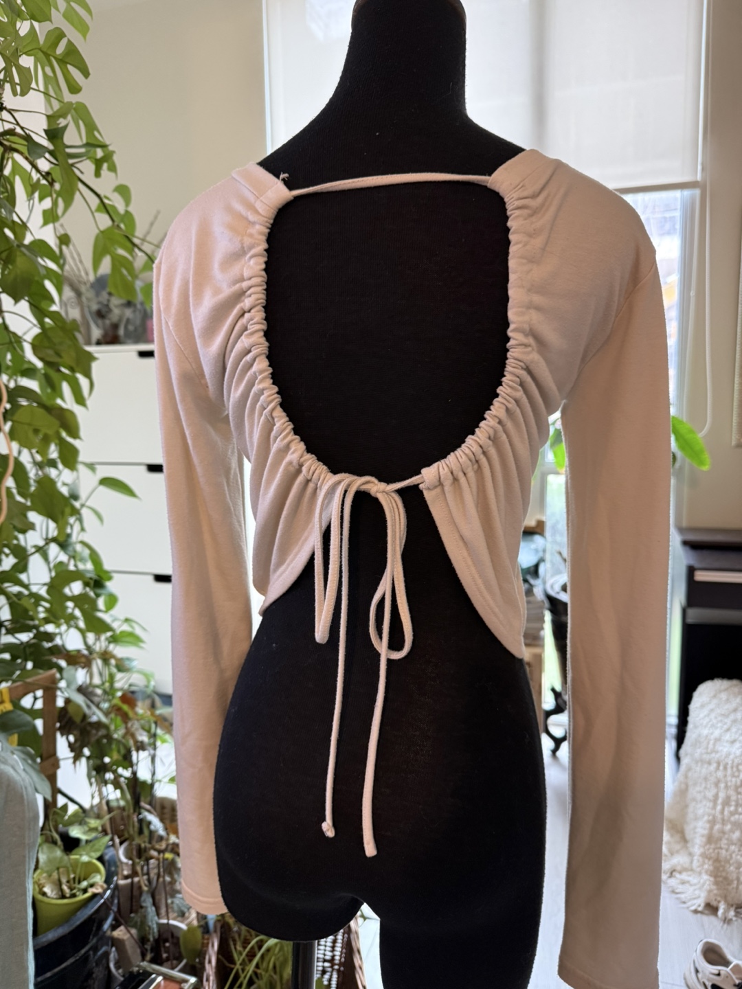 Oak + Fort Long Sleeve Crop Top - Size S/P - photo 2