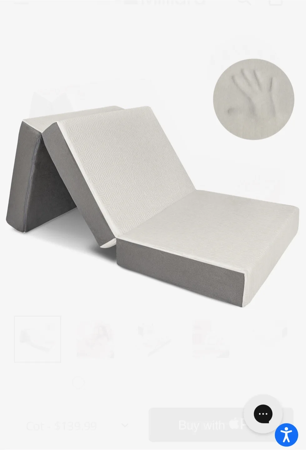 New in Box! Milliard Tri-Fold Mattress - 6 inch, Twin XL Size thumbnail