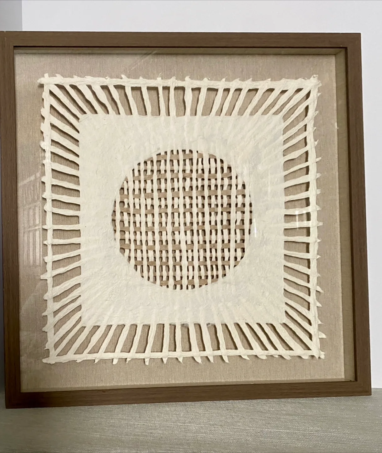 Framed Wall Art Decor - Woven Paper thumbnail