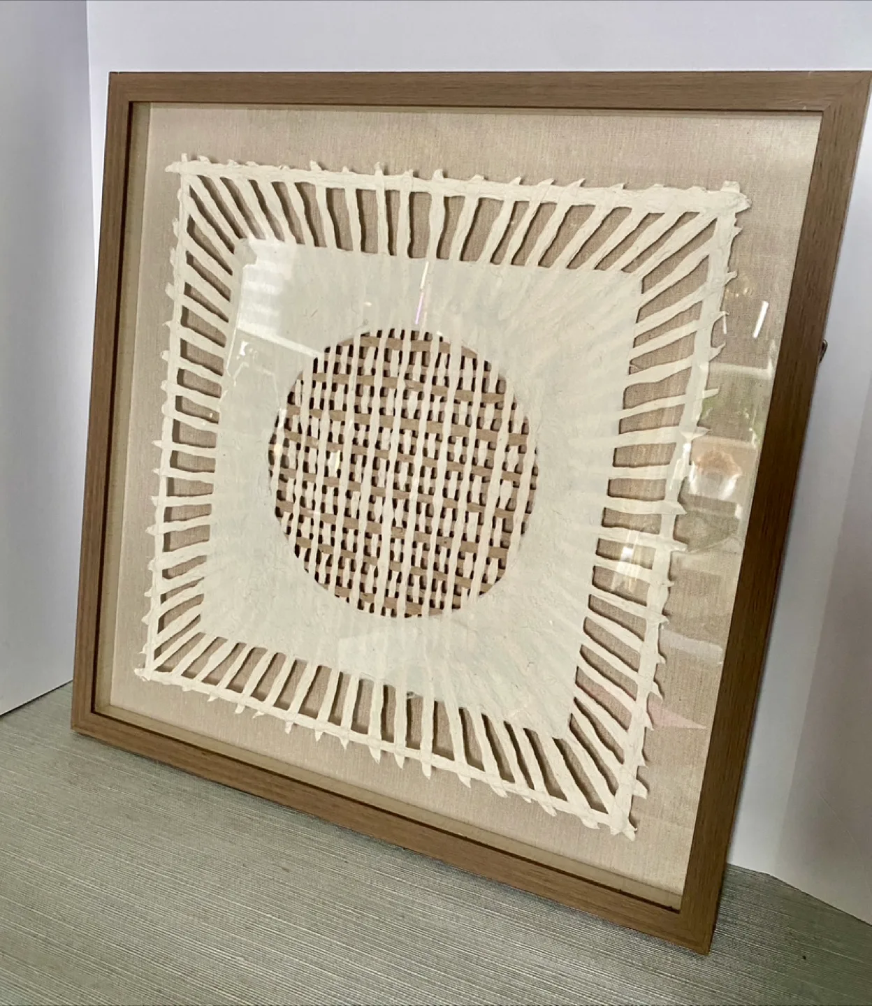 Framed Wall Art Decor - Woven Paper image indicator(2)