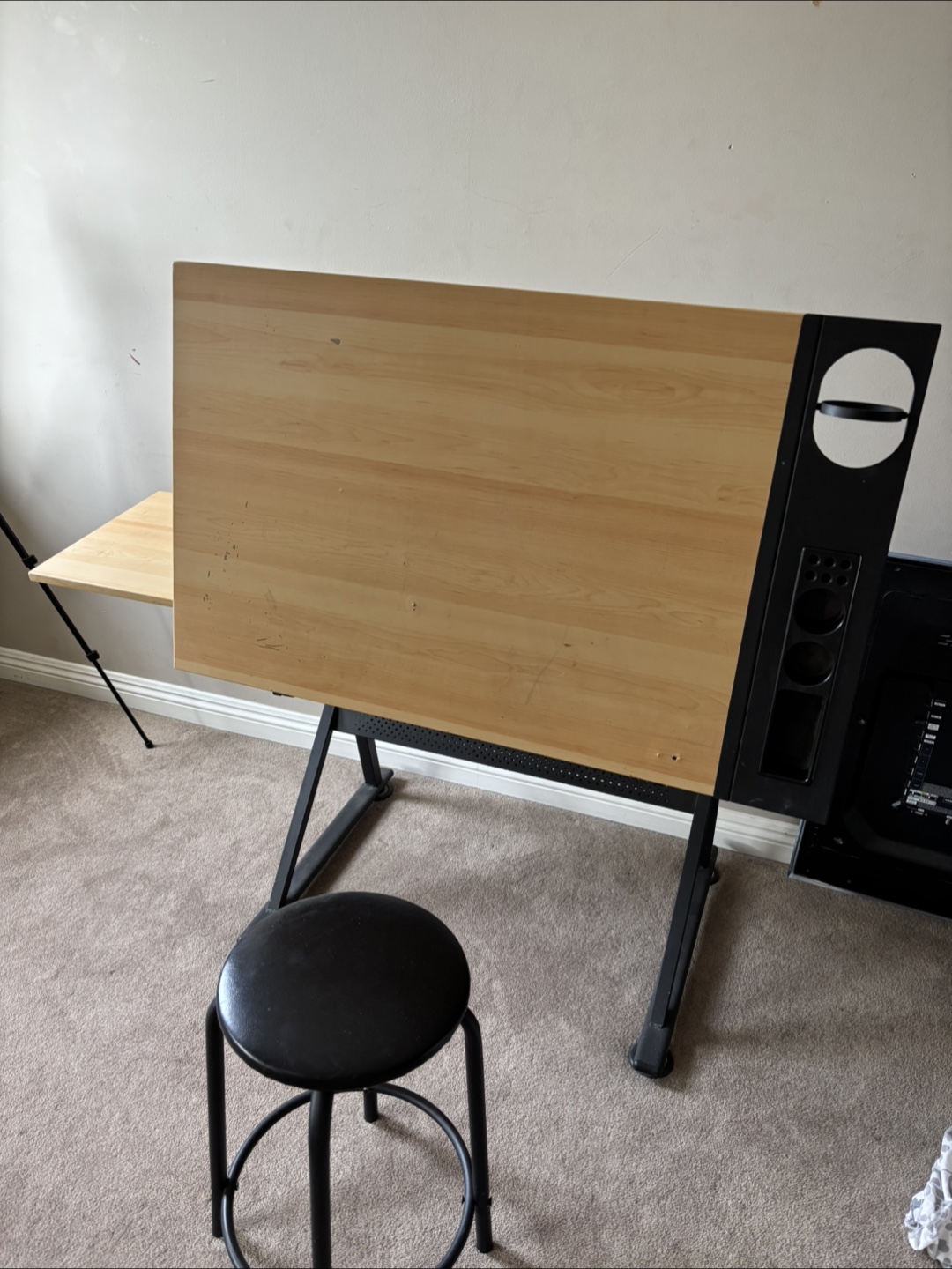 Adjustable Drafting Table with Stool