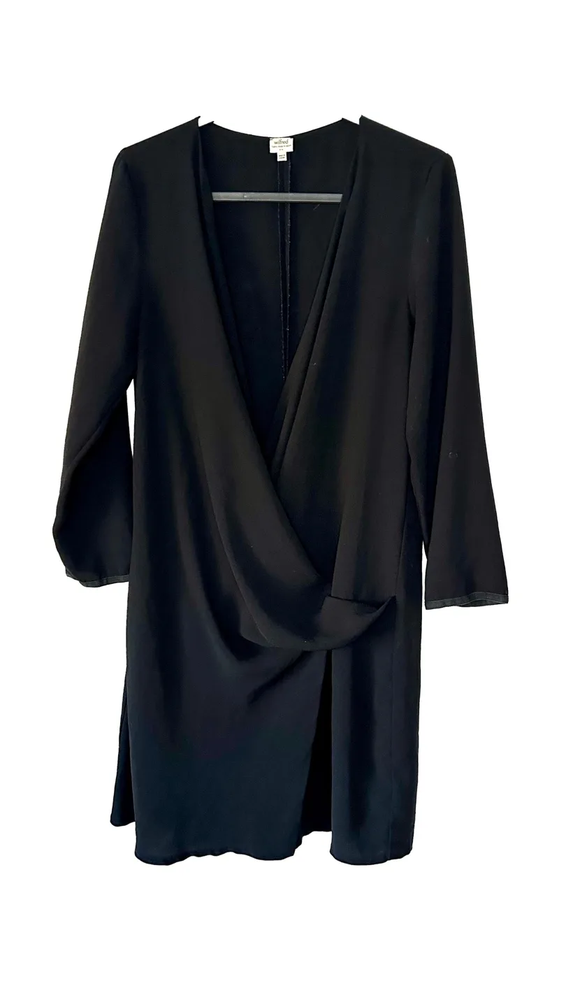 Wilfred Free Black Wrap Dress Size 6 thumbnail