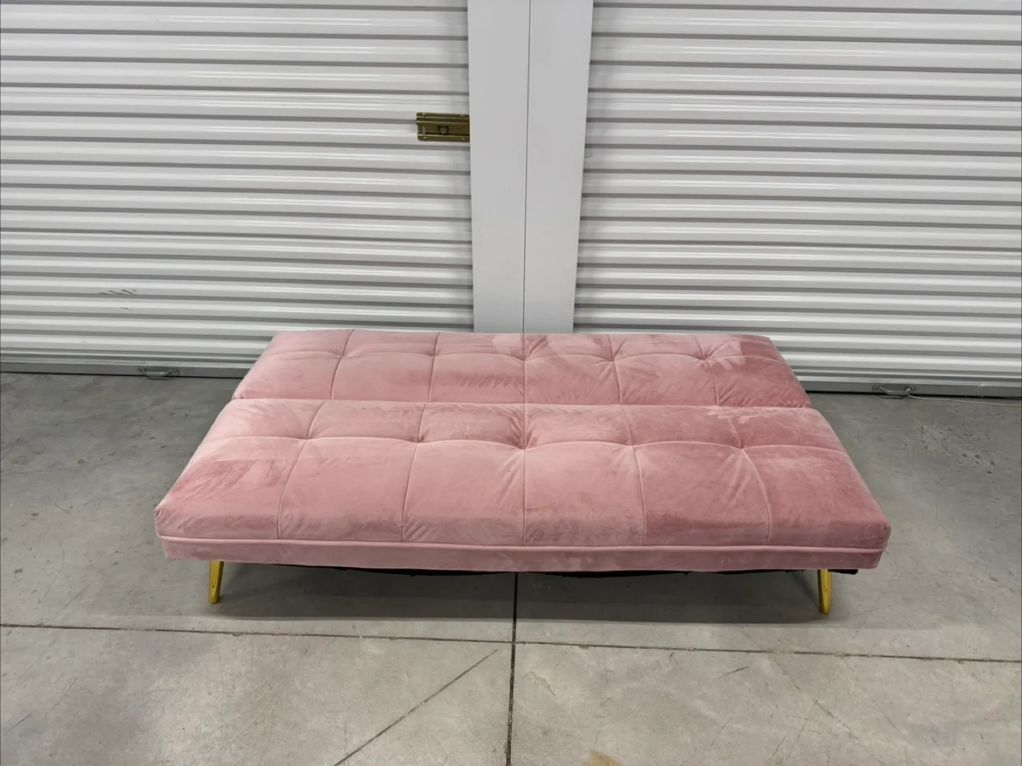 Structube Pink Velvet Futon Sofa Bed (DELIVERY AVAILABLE) image indicator(7)