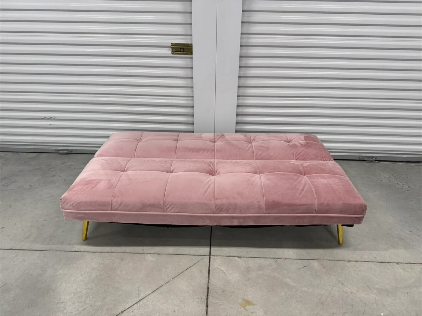 Structube Pink Velvet Futon Sofa Bed (DELIVERY AVAILABLE) image indicator(8)
