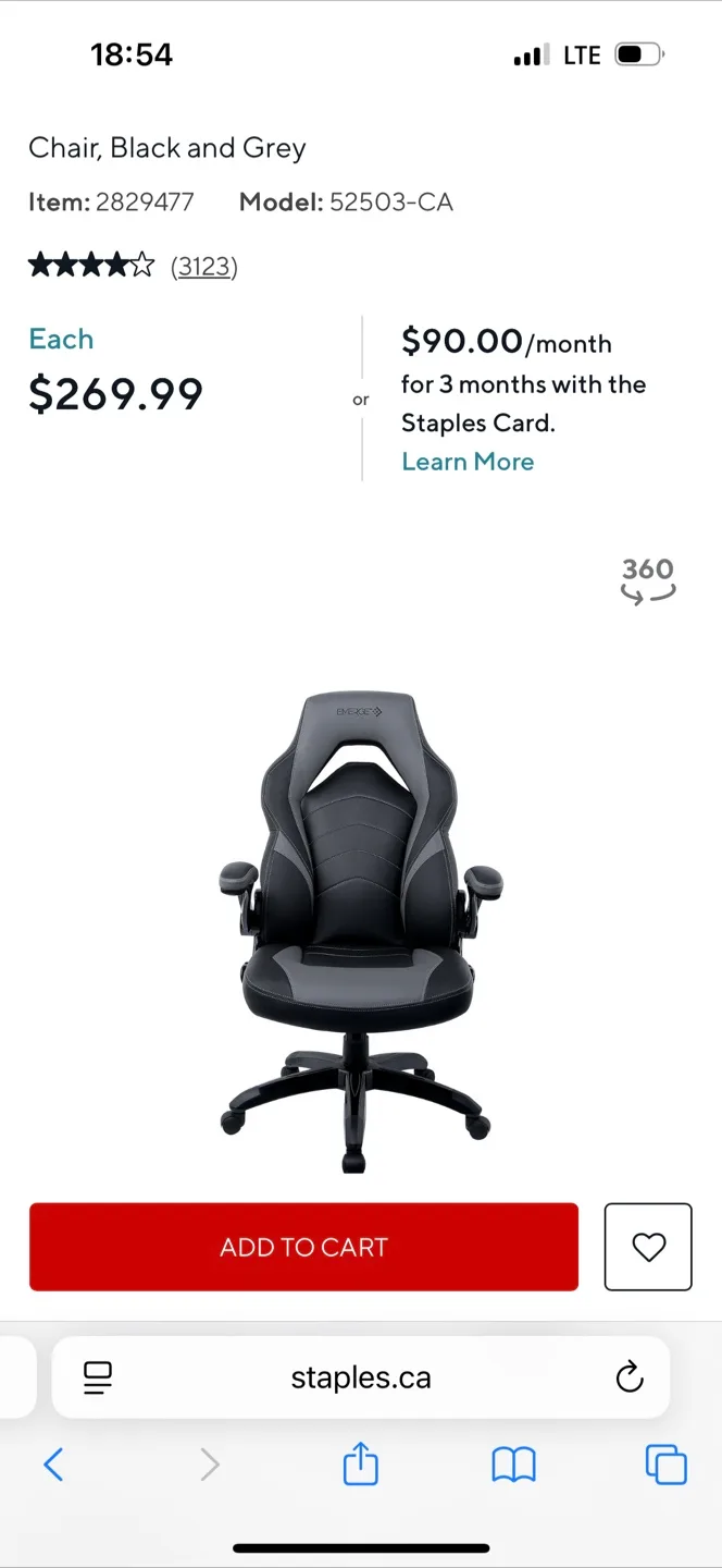 Emerge Vartan Gaming Chair - Black & Grey image indicator(4)