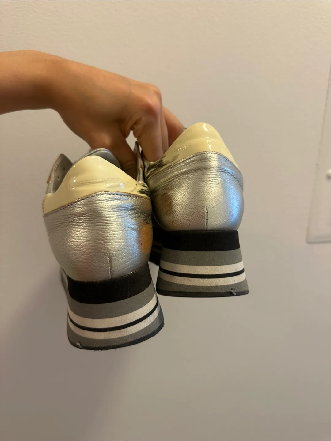 Philippe Model Paris Silver Sneakers Size 36 (us size6.5) image indicator(4)