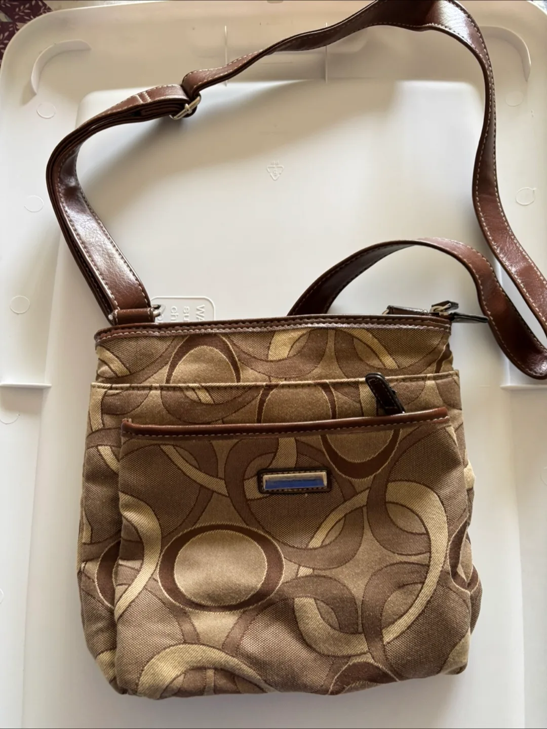 Brown Patterned Crossbody Bag thumbnail