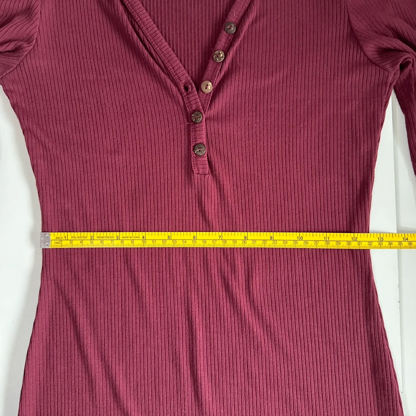 Fashion Nova Burgundy Ribbed Midi Dress - Size M image indicator(5)