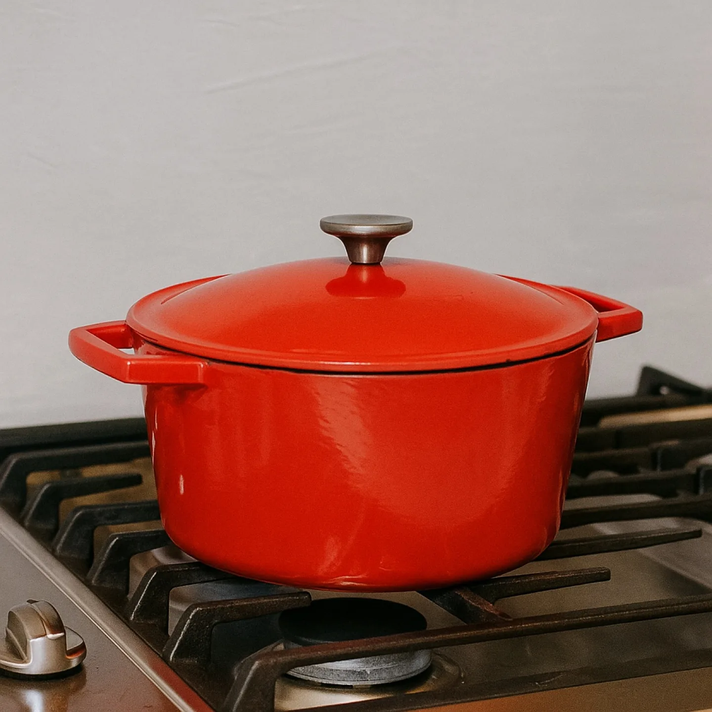 Red Enameled Cast Iron Dutch Oven (5.5 QT) thumbnail