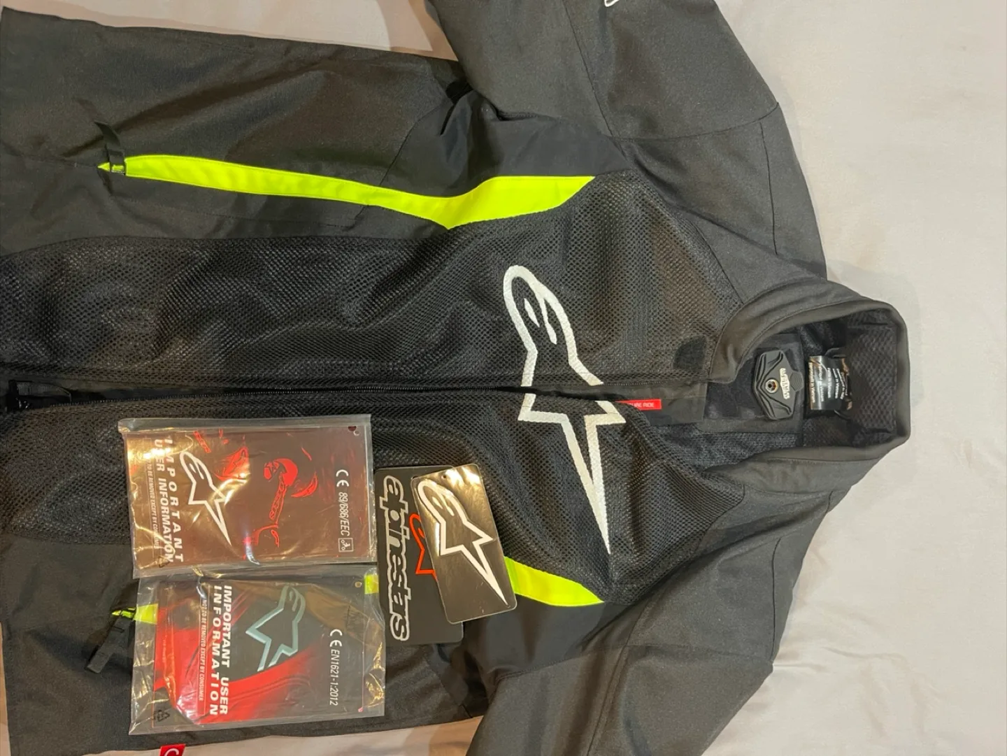 Alpinestars Black/Neon Yellow Motorcycle Jacket thumbnail