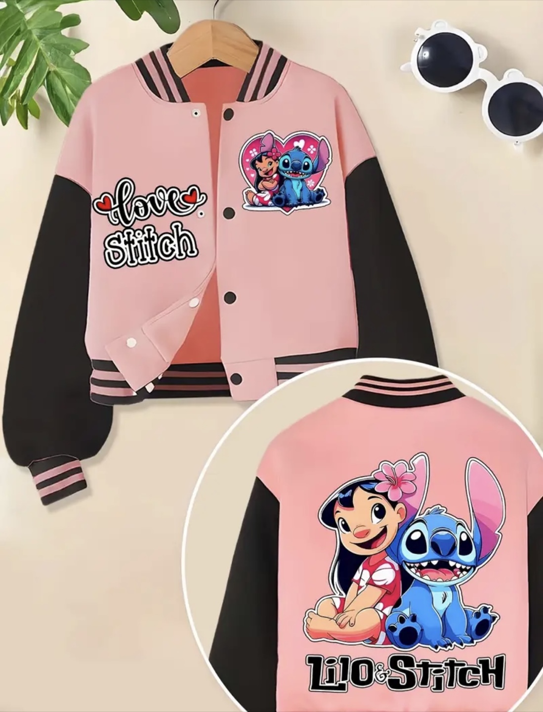 Lilo & Stitch Baseball Jacket - Size 5-6Y