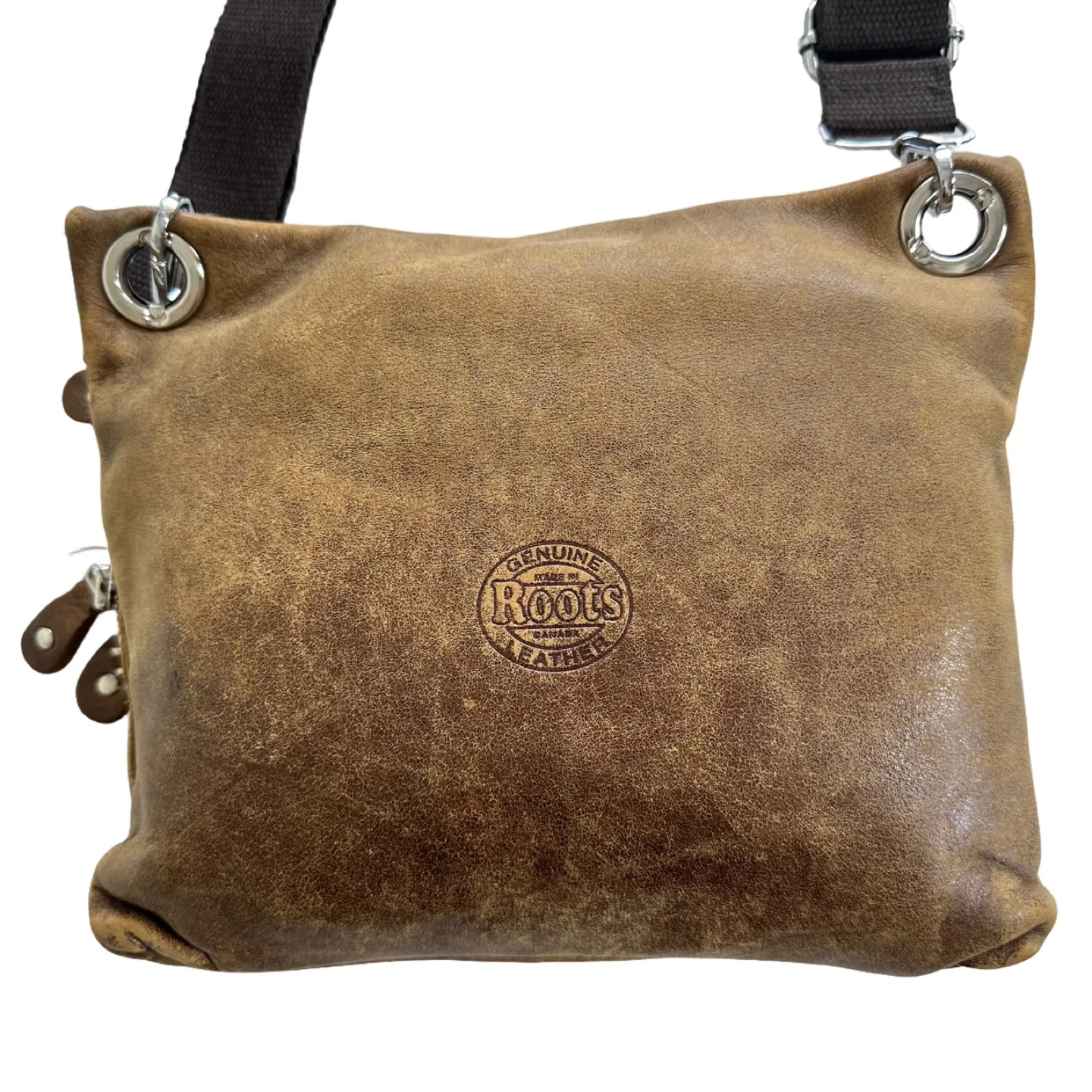 Roots Genuine Leather Brown Crossbody Bag image indicator(4)