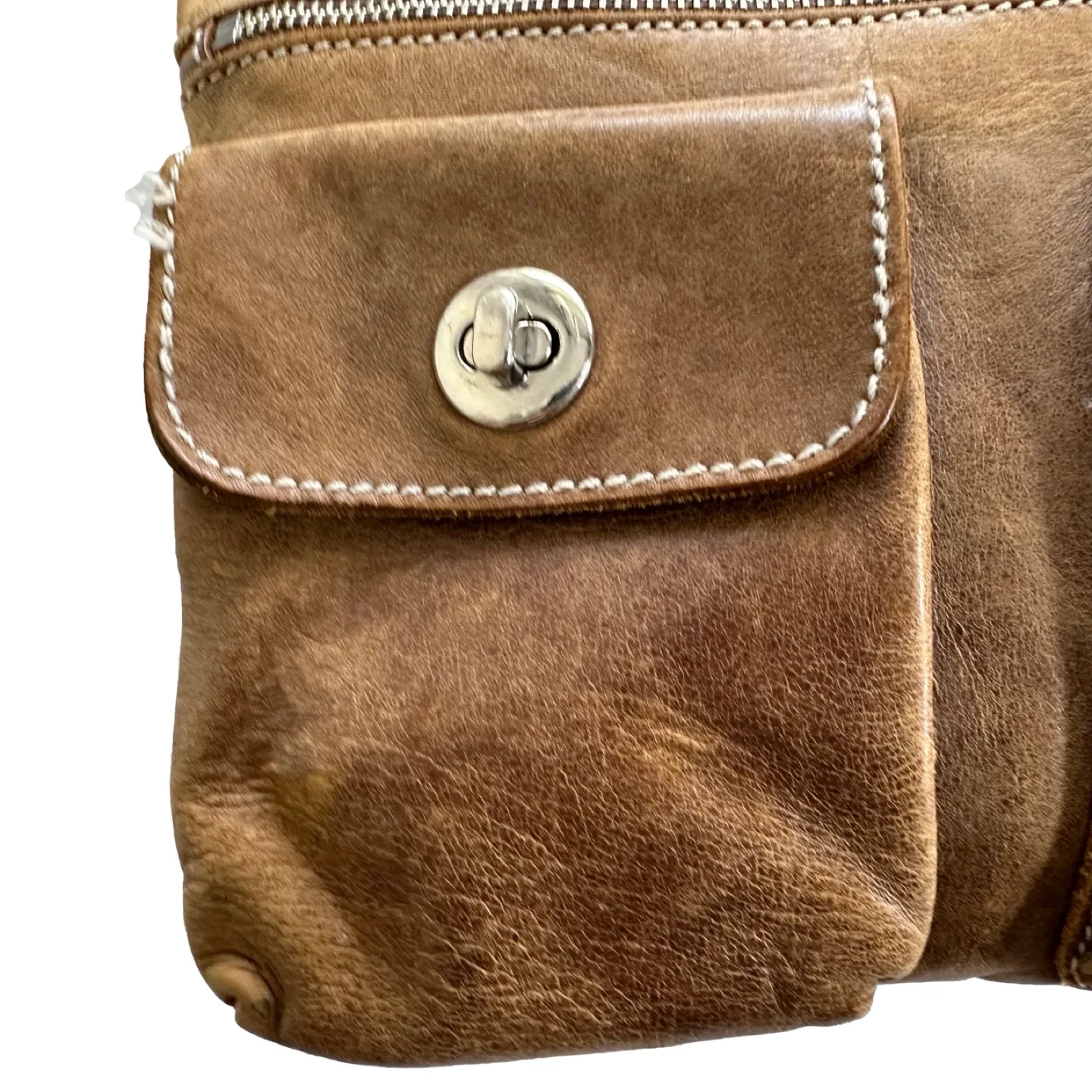 Roots Genuine Leather Brown Crossbody Bag image indicator(6)