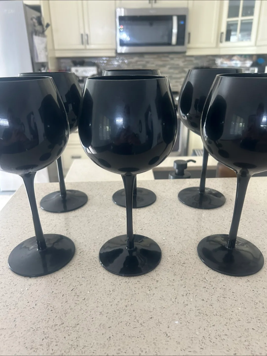 Set of Black Wine Glasses thumbnail