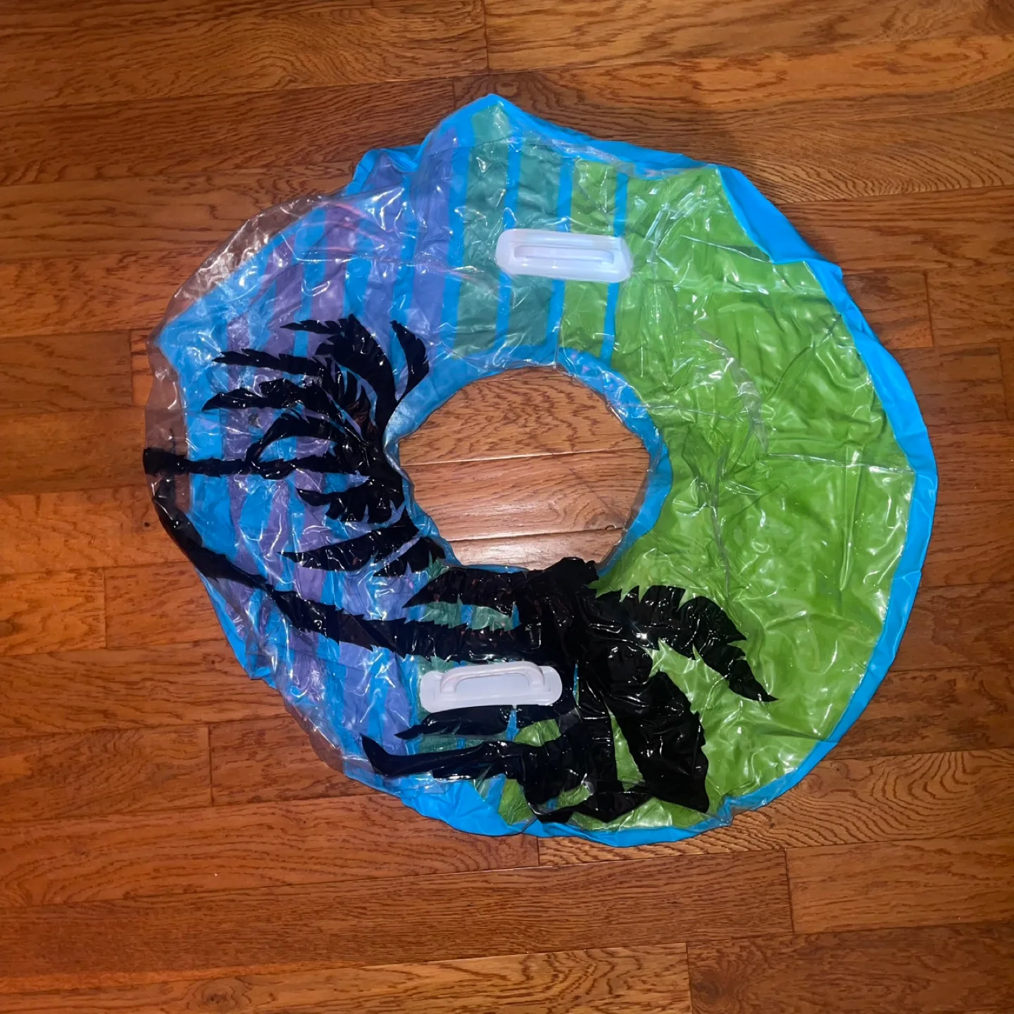 Target Blue green black palm floatie thumbnail