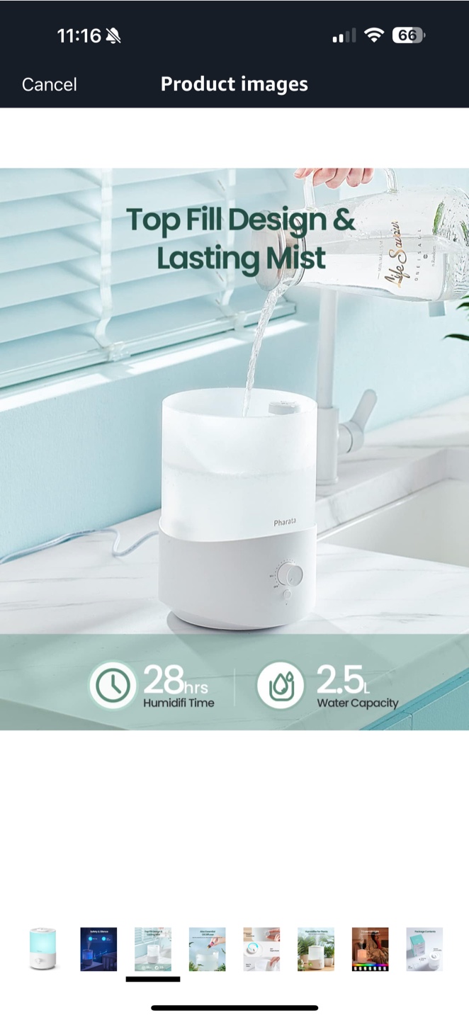 Humidifier - 2.5L Water Capacity