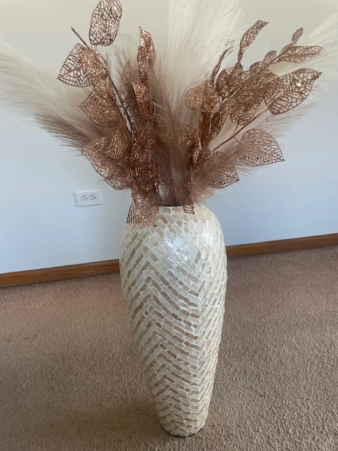 Decorative Vase with Floral Arrangement thumbnail