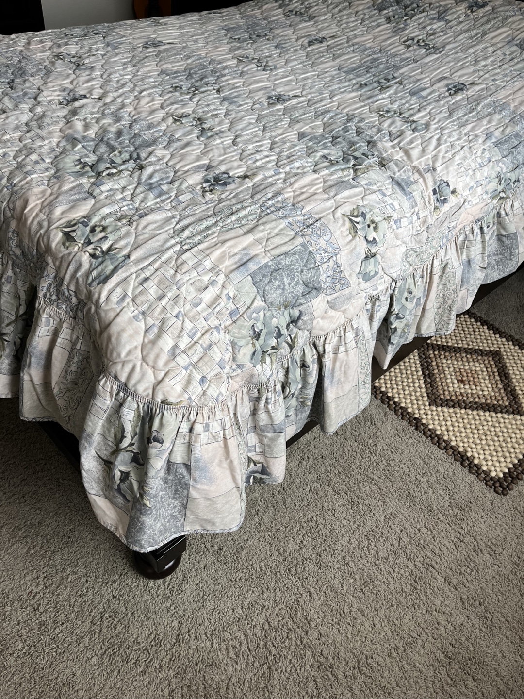 Floral Quilted Bedspread