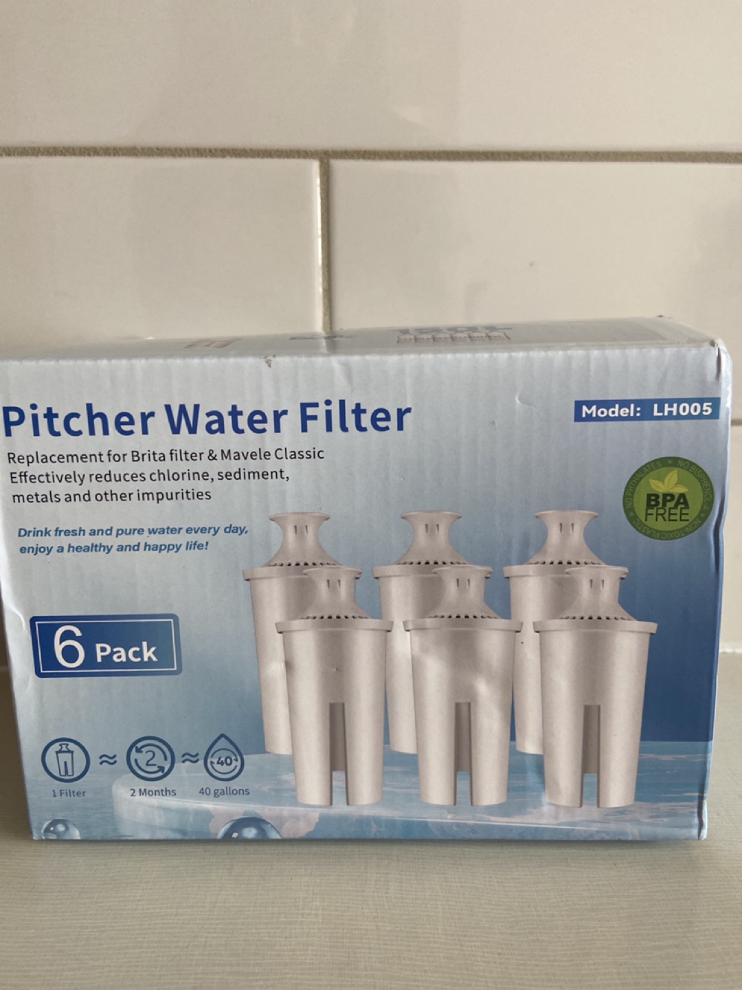 Pitcher Water Filter 6-Pack - Brita & Mavele Classic
