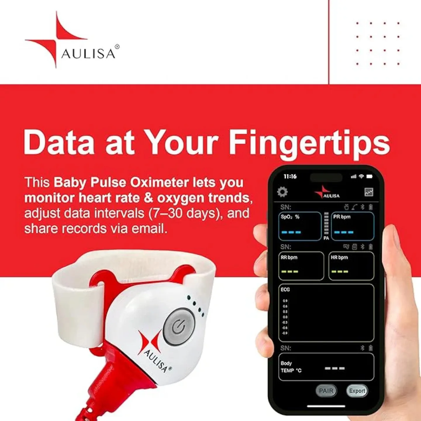 Guardian Angel GA1001 Lite Plus Baby Smart Monitor image indicator(5)