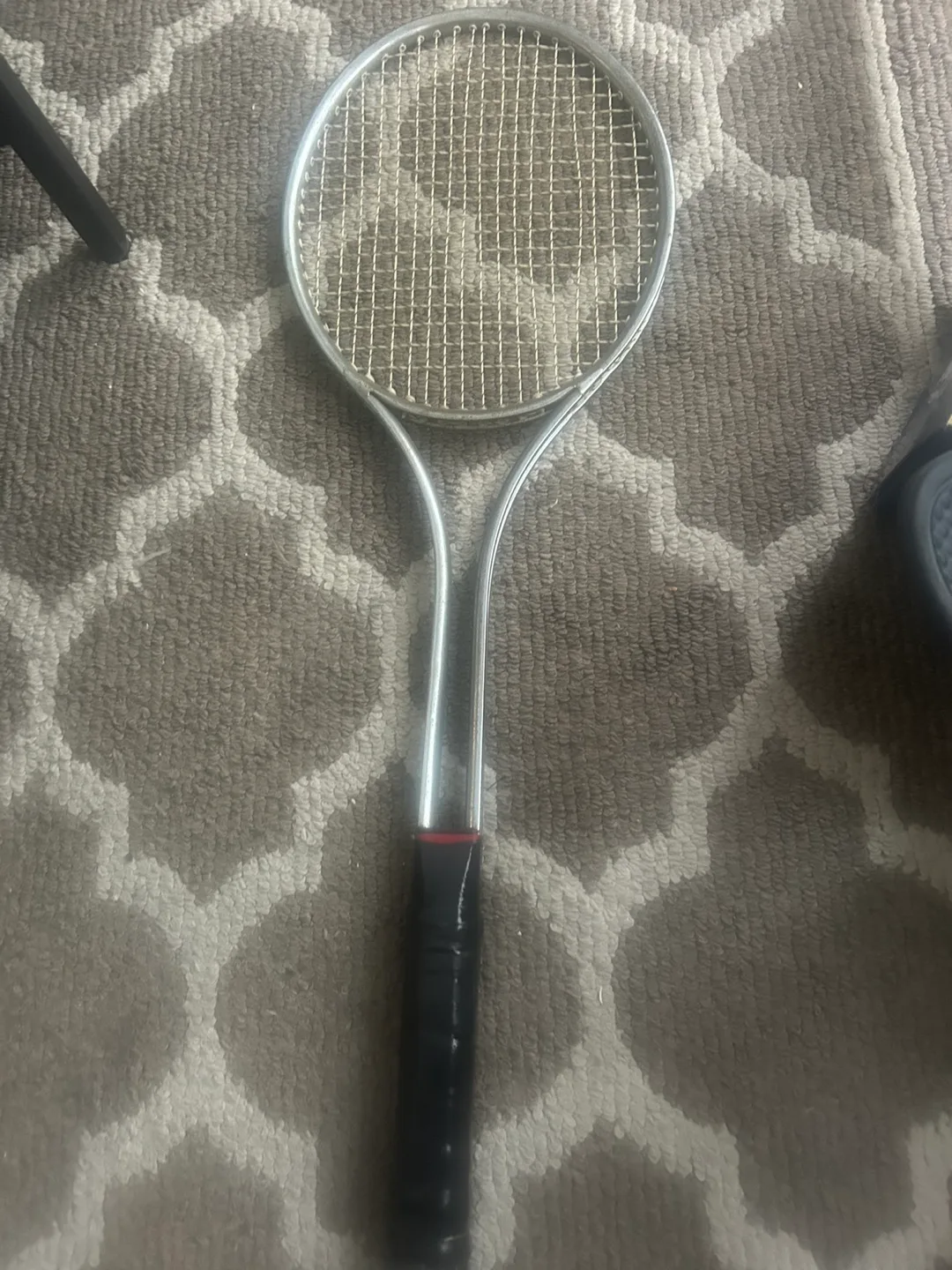 Vintage Metal Tennis Racket thumbnail
